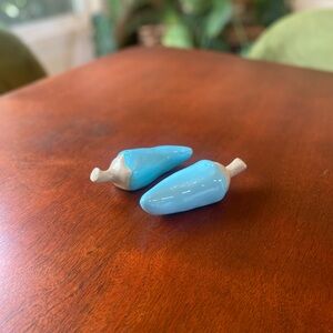 Vintage S/P Southwestern Chili Pepper Dry Feather Ceramics Handcrafted Shakers